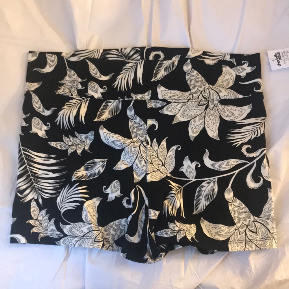 White and black shorts